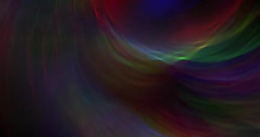 Çok renkli ışık ışınları 3 boyutlu kıvrılıp titreşiyor. Animasyon arka plan ve kulüp videosu. Sonsuz döngü. Bir döngü
