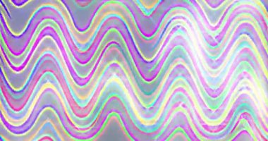 Dalga benzeri çok renkli ışık demetleri sürekli hareket eder ve titreşir. Animasyon arka plan ve kulüp videosu. Sonsuz döngü. Bir döngü