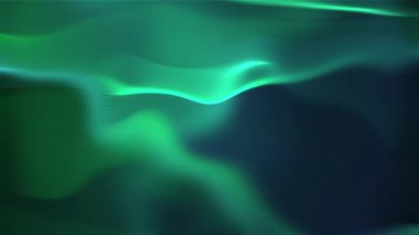 Yeşil ve mavi tonlarda şeffaf dalgalar. Animasyon arka plan ve kulüp videosu. Meditasyon videosu. Sonsuz döngü. Bir döngü