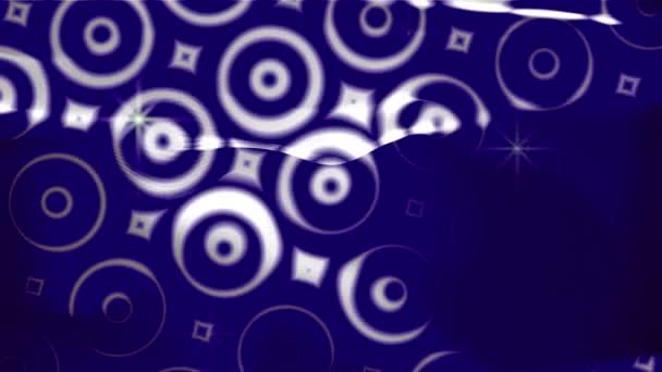 Анімовані Фонові Клубні Відео Синьо Білому Кольорі Кола Під Водою — стокове відео