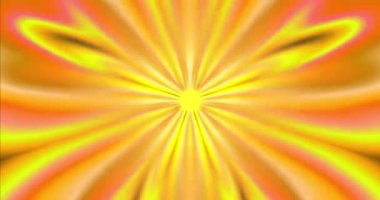 Ilık tonların ışıldayan ışınları. Çiçek. Animasyon arka plan ve kulüp videosu. Meditasyon videosu. Sonsuz döngü. Bir döngü