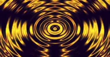 Dairesel dalgaları mor ve sarı tonlarda ayırmak. Animasyon arka plan ve kulüp videosu. Meditasyon videosu. Sonsuz döngü. Döngü
