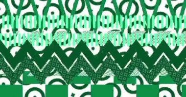 Geometrik şekillerin yeşil tonlarda taşınabilir süslemeleri. Hareketli bir arka plan. Kulüp videosu. Meditasyon videosu. Sonsuz döngü. Bir döngü