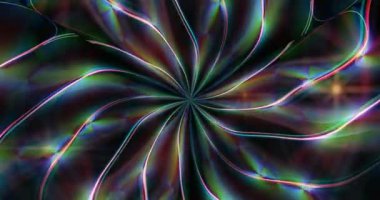 Çok renkli ışık demetleri sürekli hareket ediyor, desenler oluşturuyor. Animasyon arka plan videosu. Kulüp videosu. Meditasyon videosu. Kapalı sonsuz döngü. Döngü