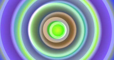 Çok renkli soyut bir arkaplan. Daireler 3 boyutlu hareket ediyor. Animasyon arka plan ve kulüp videosu. Meditasyon videosu. Kusursuz döngü. Döngü