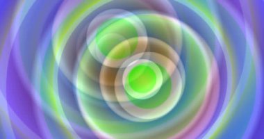 Çok renkli soyut bir arkaplan. Daireler 3 boyutlu hareket ediyor. Animasyon arka plan ve kulüp videosu. Meditasyon videosu. Kusursuz döngü. Döngü