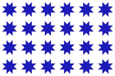 Geleneksel mavi talavera seramik seramik seramik ile Meksika kusursuz yıldız deseni. Vektör çizimi. Mozaik tasarım sanatı.