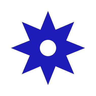 Yıldız desenli Meksika talavera seramik fayansı. Vektör çizimi. Puebla 'dan mozaik tasarım sanatı.
