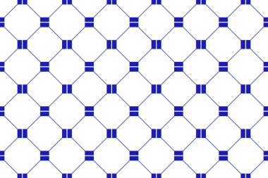 Mavili Meksikalı kusursuz geometrik desen. Meksika seramik fayansı. Vektör çizimi. Mozaik tasarım sanatı.