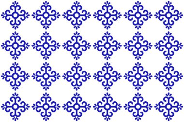 Mavi haçlı Meksika talavera seramik taşı. Meksika pürüzsüz desen. 