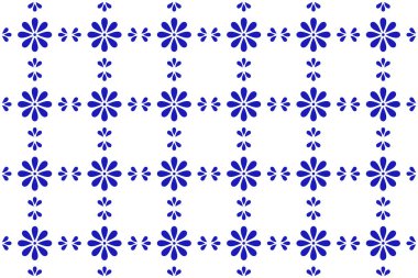 Çiçekli Meksika talavera seramik fayansı. Meksika 'nın kusursuz bir düzeni var. Vektör çizimi. Mozaik tasarım sanatı.