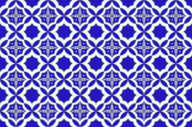 Puebla 'dan gelen çiçekli Meksika talavera seramiği. Meksika 'nın kusursuz bir düzeni var. Vektör illüstrasyonu. 