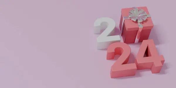 Bu üç boyutlu oyuncu fotoğraf 2024 yılının neşesini ve beklentisini özetliyor. Görüntüde, yeni yılın getireceği sürprizleri ve fırsatları simgeleyen gümüş bir fiyonkla süslenmiş büyüleyici pembe bir hediye kutusu yer alıyor. Nu...