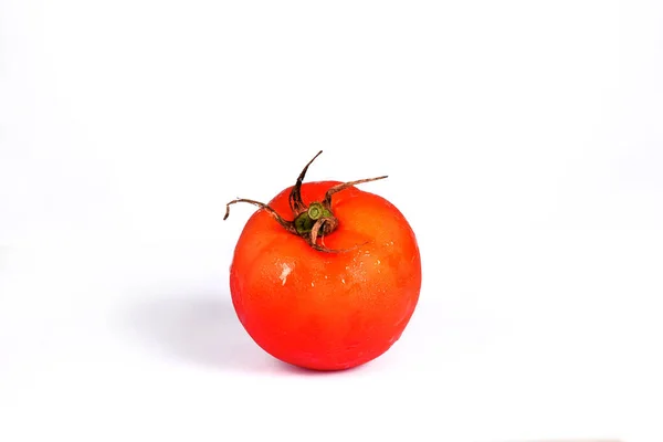 Tomat Välsmakande Naturlig Frukt Som Används Sallader Och Vegansk Matlagning — Stockfoto