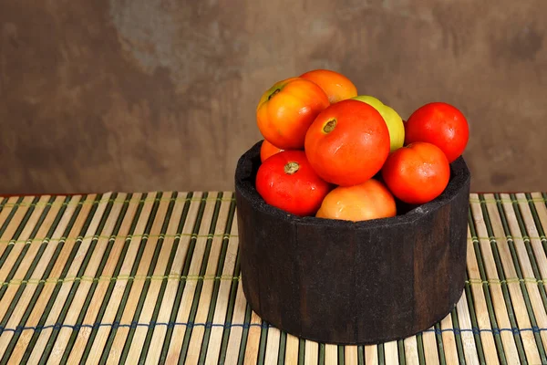 Tomate Saborosa Fruta Natural Usada Saladas Culinária Vegan — Fotografia de Stock