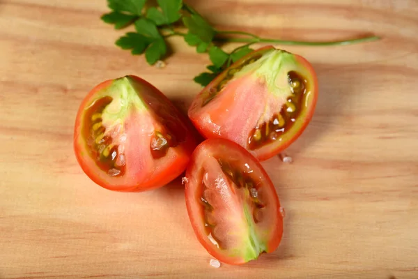 Tomato Tasty Natural Fruit Used Salads Vegan Cooking — Stock Photo, Image