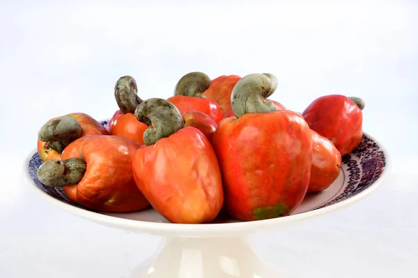 Red Cashew Tasty Natural Fruit Vegan Healthy Food — Stock Photo, Image