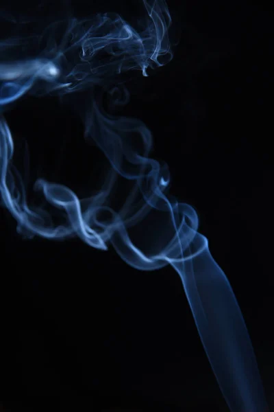 Fumaça Branca Isolada Fundo Preto Ideal Para Fundo Textura — Fotografia de Stock