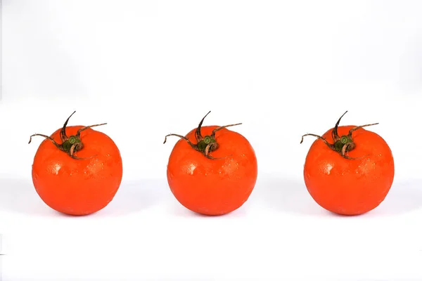 Röda Tomater Friska Naturliga Frukter Vegansallad — Stockfoto