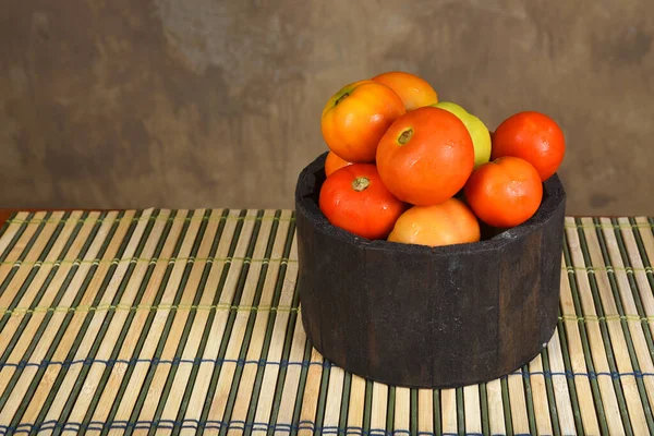 Tomates Vermelhos Fruta Natural Saudável Salada Vegan — Fotografia de Stock