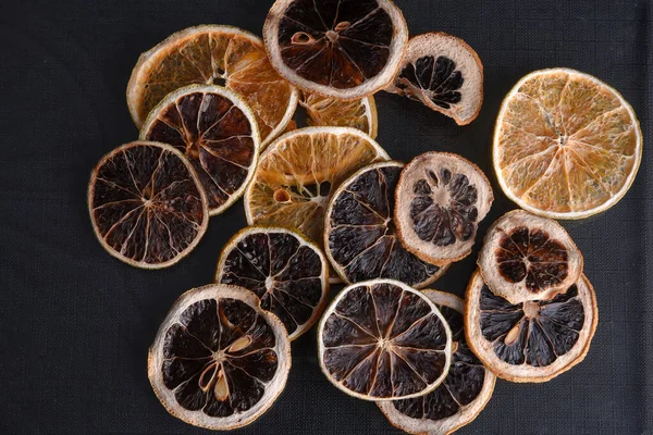Zitrone Und Orange Entwässert Und Getrocknet Zur Verwendung Getränken Und — Stockfoto