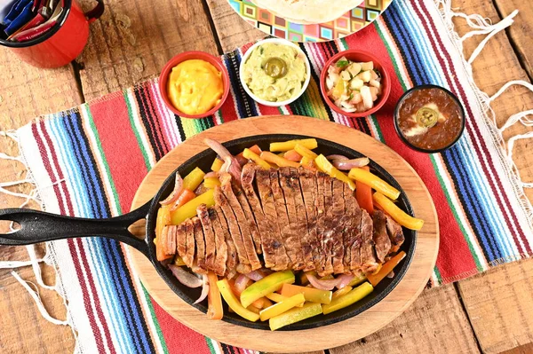 Roasted Meat Vegetables Barbecue Herb Sauces Grilled Steak — Stock Photo, Image