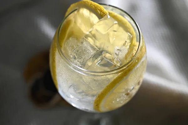 Refrescante Bebida Italiana Refresco Mojito Limón Con Manzana Verde Desintoxicación —  Fotos de Stock