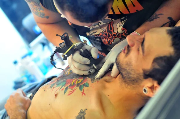 Goiania Татуювання Конвенції Підвіски Обладнання Чорнила Татуювання Фарбування Шкіри Машини — стокове фото