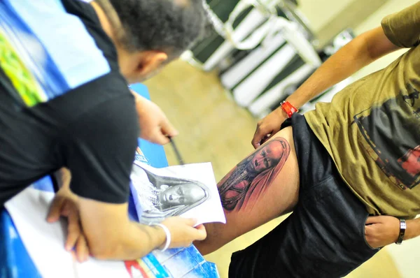 Goiania Татуювання Конвенції Підвіски Обладнання Чорнила Татуювання Фарбування Шкіри Машини — стокове фото