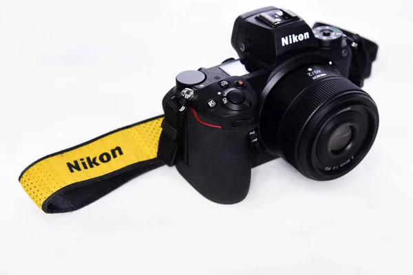 Goiania Brazil Nikon Έκδοση Φωτογραφική Μηχανή Αντιπαράθεση Φωτογραφία Και Τον — Φωτογραφία Αρχείου