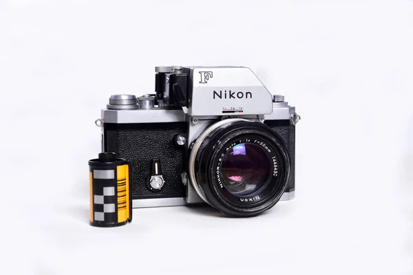 Goiania Gois Brazil Eski Analog Kamera Nikon Serisi Klasik Ekipman — Stok fotoğraf