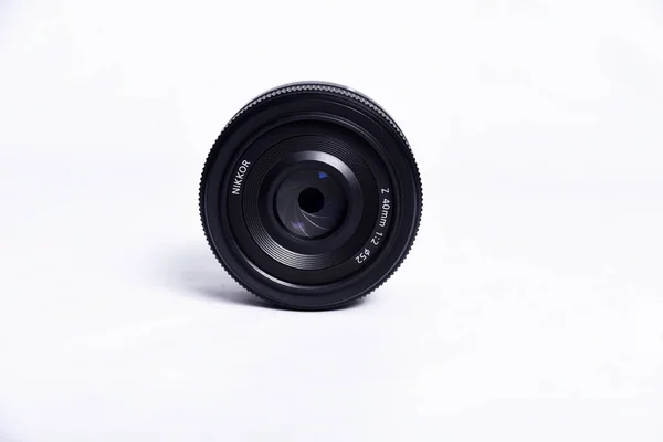 Nikon Resa Dei Conti Fotografia Concorrenza Fotocamera Sfondo Bianco Migliori — Foto Stock