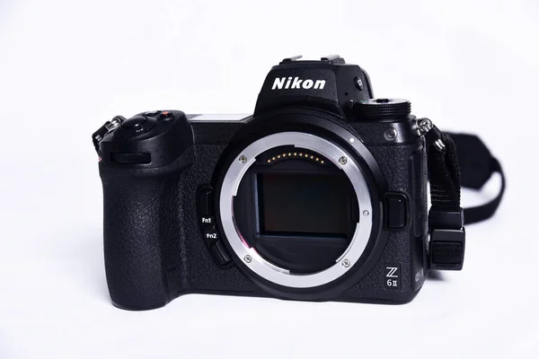 Nikon Φωτογράφηση Αναμέτρηση Και Διαγωνισμό Φωτογραφικής Μηχανής Λευκό Φόντο Καλύτερες — Φωτογραφία Αρχείου