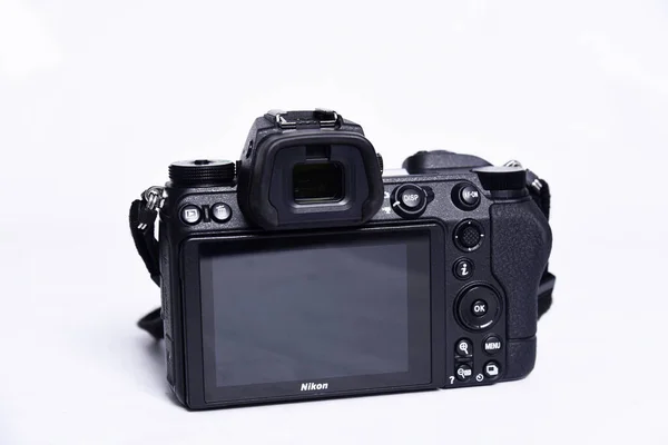Nikon Fotoğraf Yarışması Kamera Yarışması Beyaz Arka Plan Iyi Markalardan — Stok fotoğraf