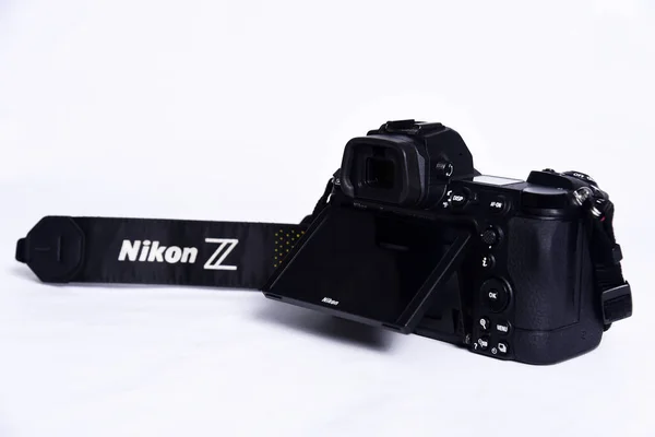 Nikon Fotoğraf Yarışması Kamera Yarışması Beyaz Arka Plan Iyi Markalardan — Stok fotoğraf