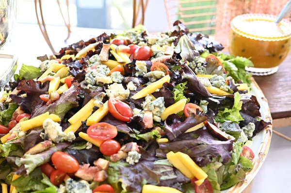 tropical salad healthy food vegan vegetables and fruits