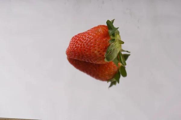Moden Jordbærfrukt Velsmakende Sunn Naturlig Mat Rød Jordbær Frukt Rosetter – stockfoto