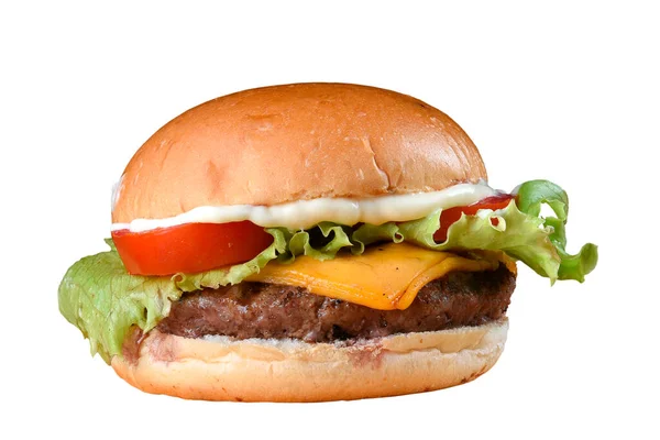 Banner Sandwich Vlees Hamburger Met Kaas Mayonaise Naadloze Achtergrond Met — Stockfoto
