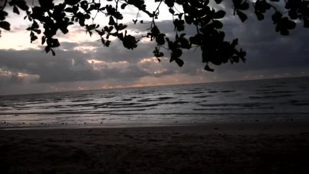 Praia Mar Pôr Sol Oceano Litoral Brasileiro Natureza Mar Ondas — Vídeo de Stock