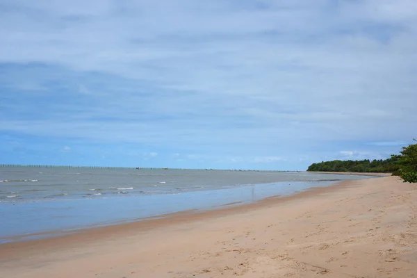 Strand Zee Zonsondergang Oceaan Kustlijn Braziliaanse Natuur Zee Golven Zonsopgang — Stockfoto