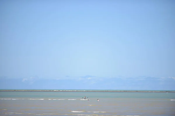 Strand Zee Zonsondergang Oceaan Kustlijn Braziliaanse Natuur Zee Golven Zonsopgang — Stockfoto