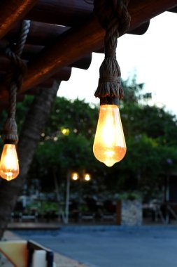 Sarı ışık dekoratif aydınlatma İtalyan çamaşır ipi güzel parlayan ışık dekoru