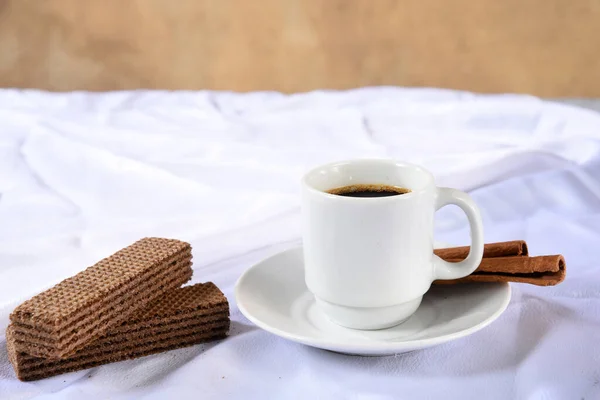 Tasse Kaffee Heißgetränk Stimuliert Koffein Bild — Stockfoto