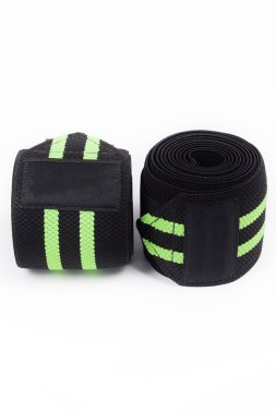 Beden geliştirme spor salonu görüntüsü için destek ve koruma bandı