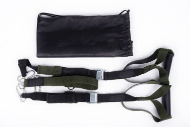 Beden geliştirme spor salonu görüntüsü için destek ve koruma bandı