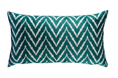 Kaliteli kare yastık. Beyaz arka taraftaki izole yastık.