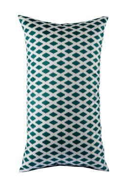 Kaliteli kare yastık. Beyaz arka taraftaki izole yastık.