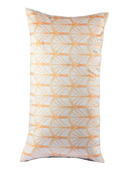 Kaliteli kare yastık. Beyaz arka taraftaki izole yastık.