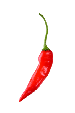 Kırmızı biber turşusu baharatlı doğal yiyecek, doğal sebze çeşni ve beyaz arka planda baharatlı yiyecek.