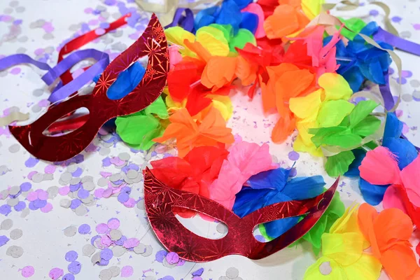 Carnival Mask Props Confetti Brazilian Party Carnival Costume Joy Fest Stockafbeelding